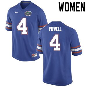 Women's Florida Gators #4 Brandon Powell NCAA Nike Blue Authentic Stitched College Football Jersey CLY8162ZM